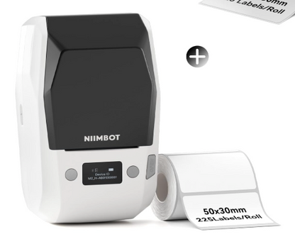 NB589 - Niimbot - M2-H - 300DPI Thermal Transfer Bluetooth Label Printer - Incl Black Ribbon Cartridge & White 50x30mm Label