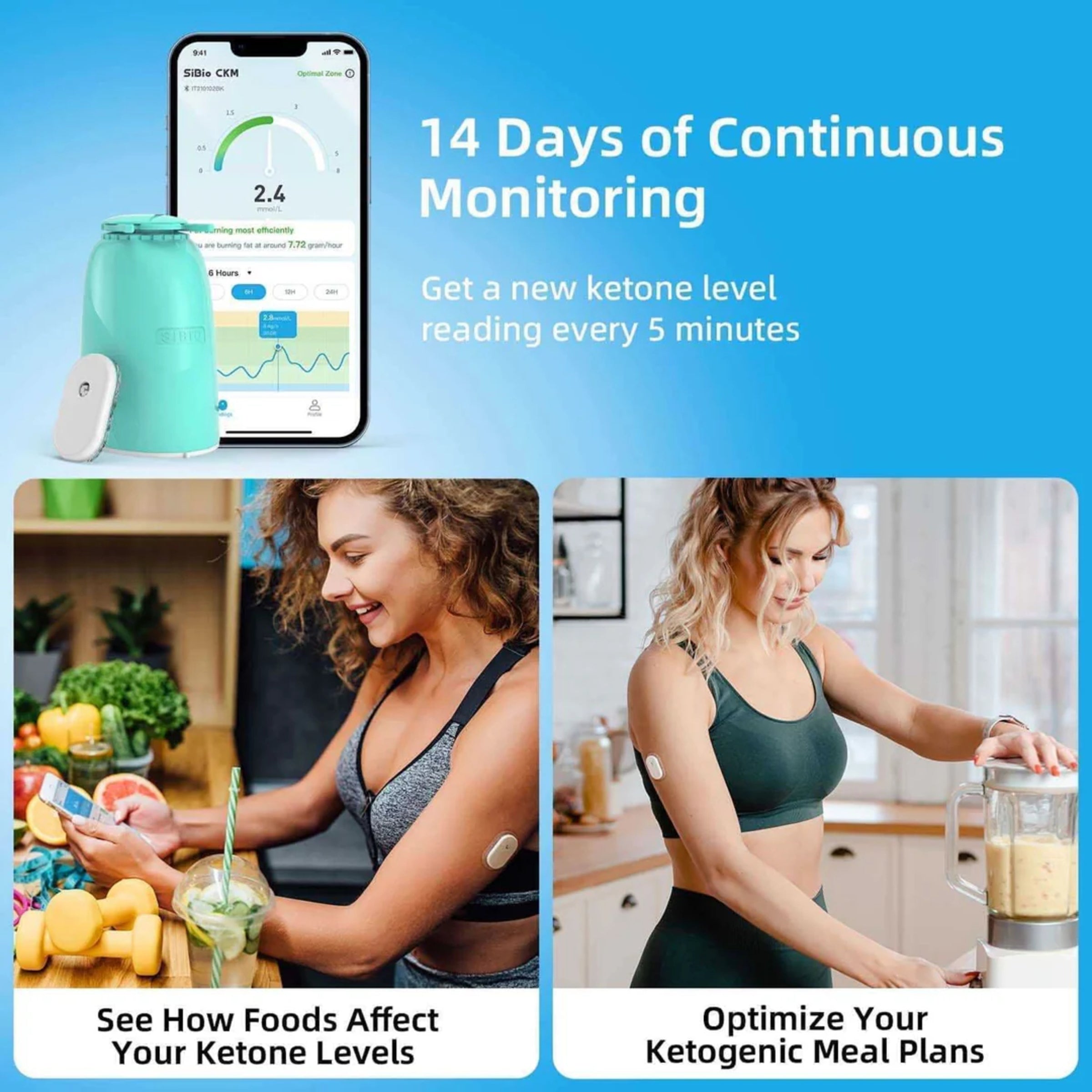 SIBIO - KS1 - CONTINUOUS KETONE MONITORING SYSTEM (CKM) - 14 DAYS