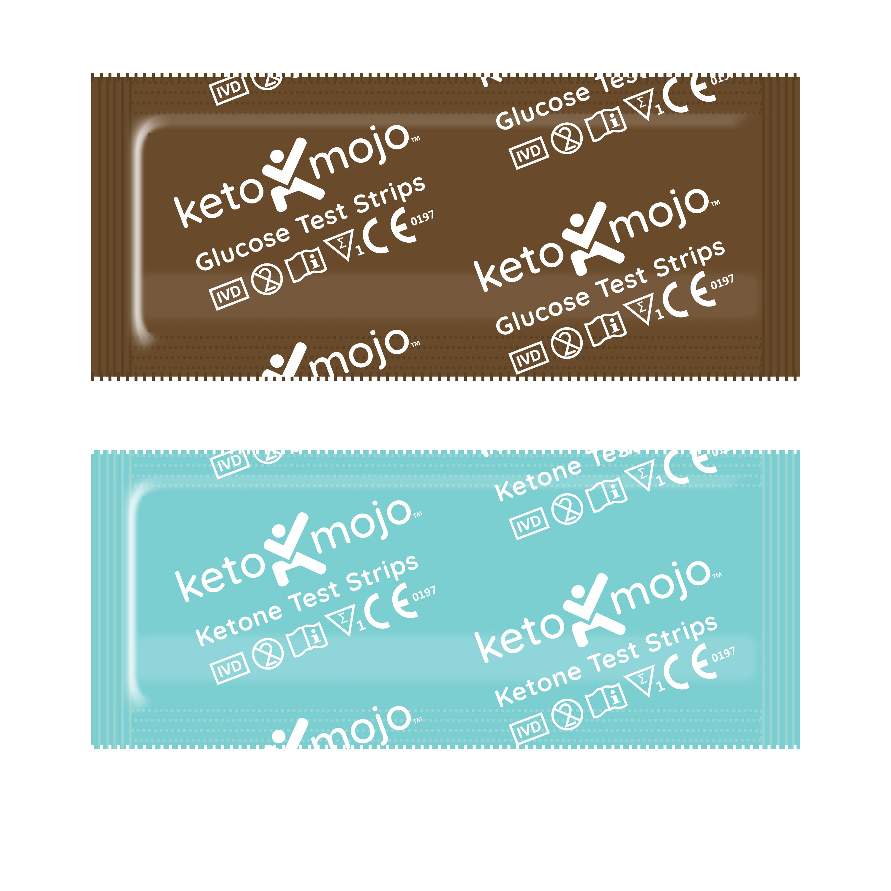 KETO MOJO™ - GKI - BLOOD GLUCOSE & KETONE TEST STRIPS (60'S) - COMBO PACK