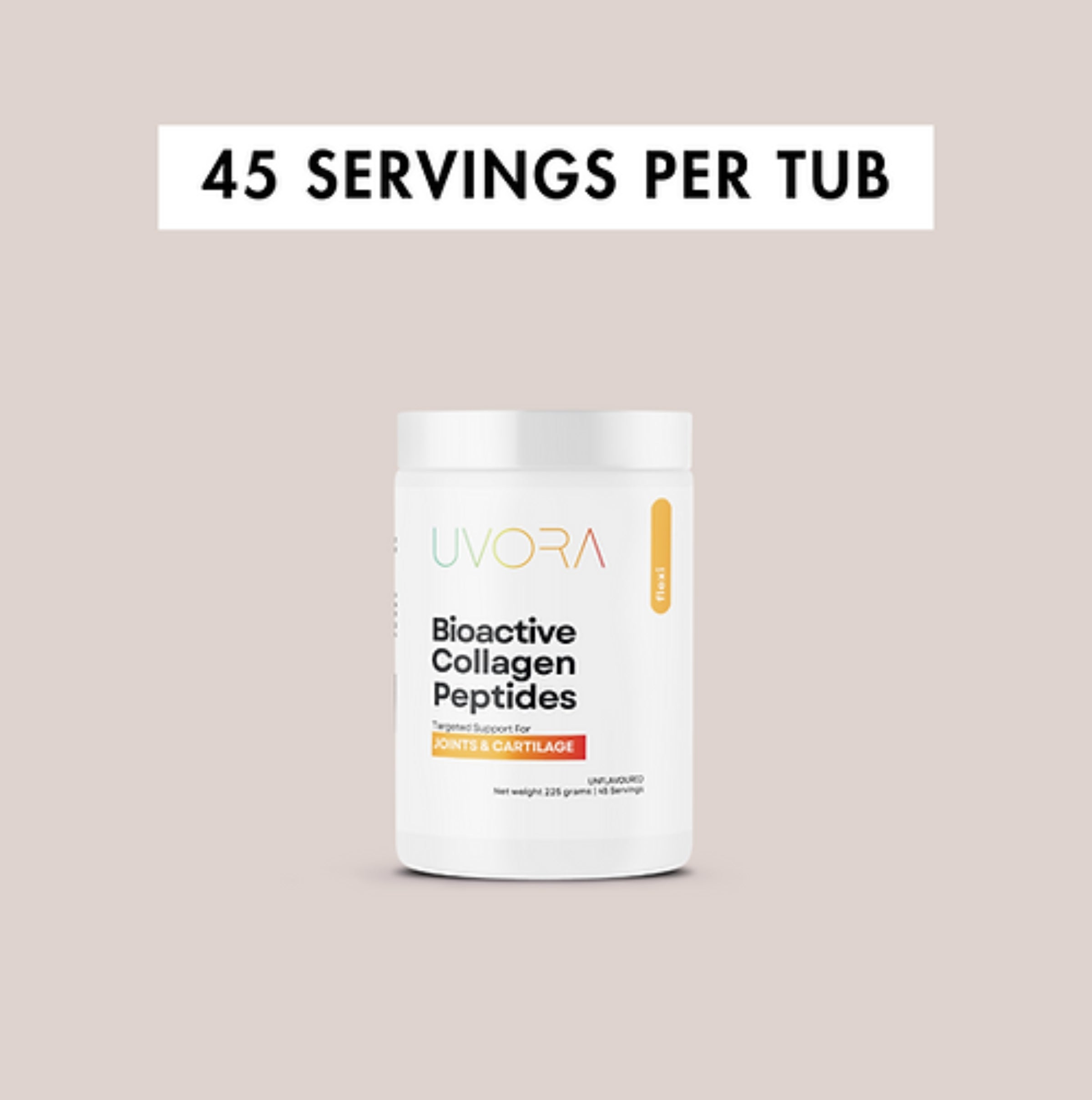 UVORA - BIOACTIVE COLLAGEN PEPTIDES - JOINT & CARTILAGE - 225 GRAMS