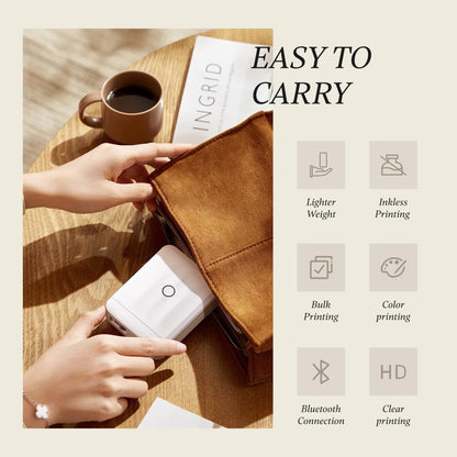 NB524 - Niimbot - D110-M - Portable Bluetooth Label Printer Incl Free Label Roll (12x40mm)