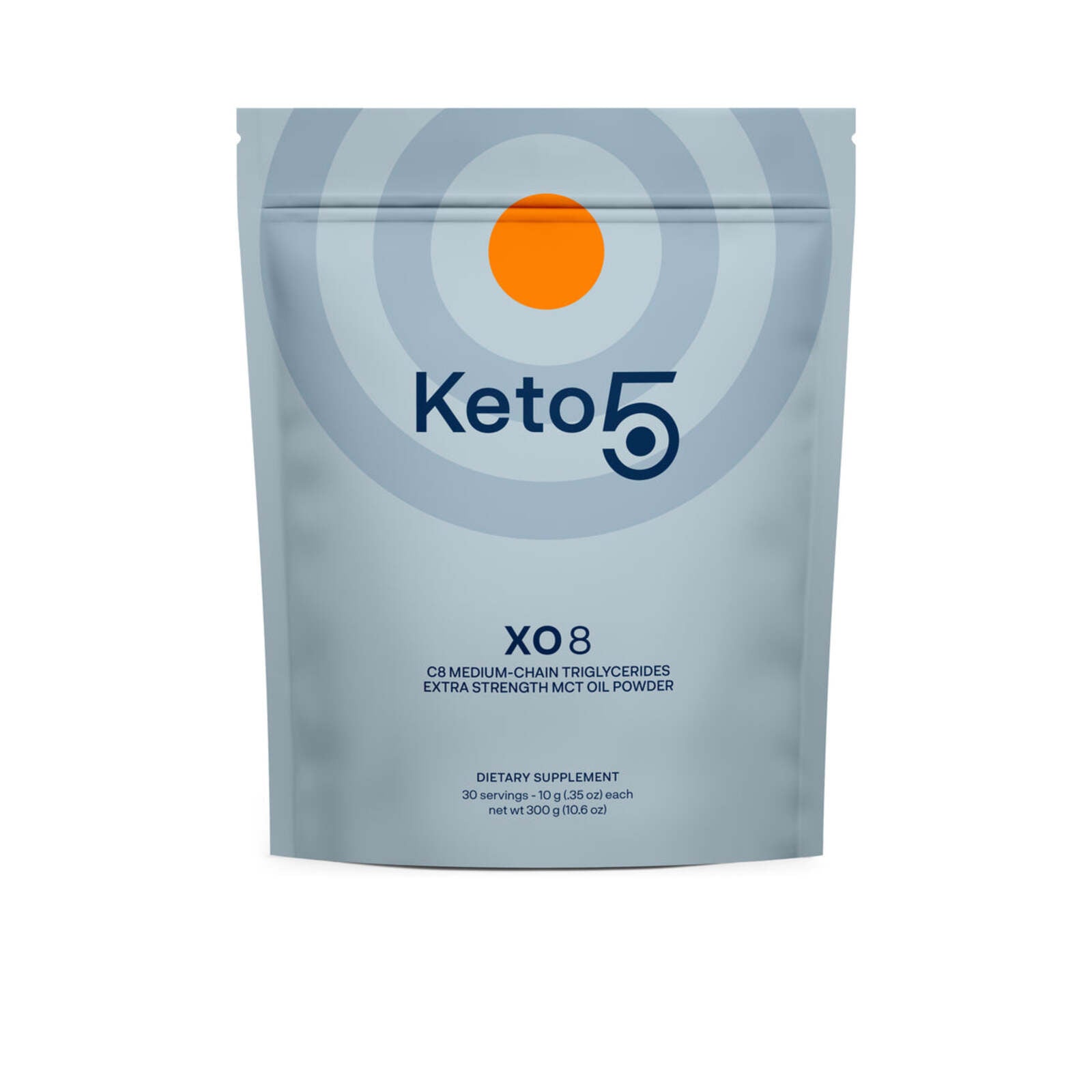 KETO 5 - XO8 - C8 MCT EXTRA STRENGTH POWDER - 30 SACHETS - 10 GRAMS PER SERVING