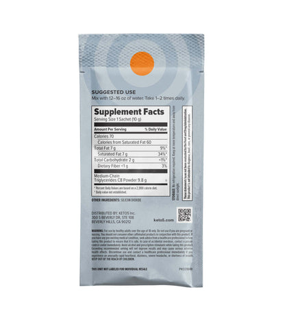 KETO 5 - XO8 - C8 MCT EXTRA STRENGTH POWDER - 30 SACHETS - 10 GRAMS PER SERVING