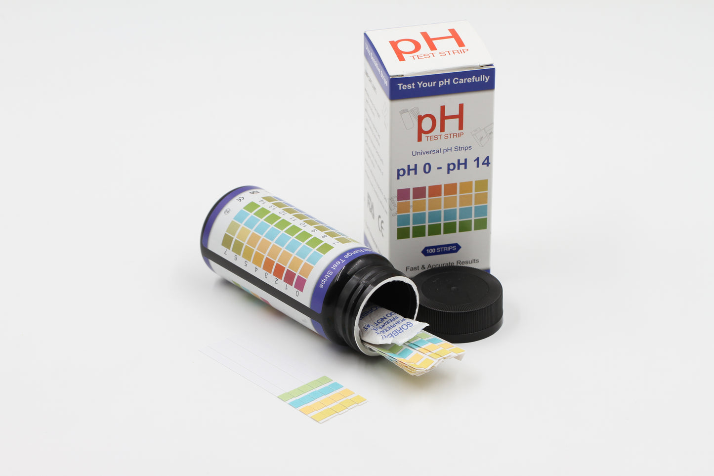 URS - pH 0 to pH 14 - URINE/SALIVA/WATER TEST - 100 STRIPS