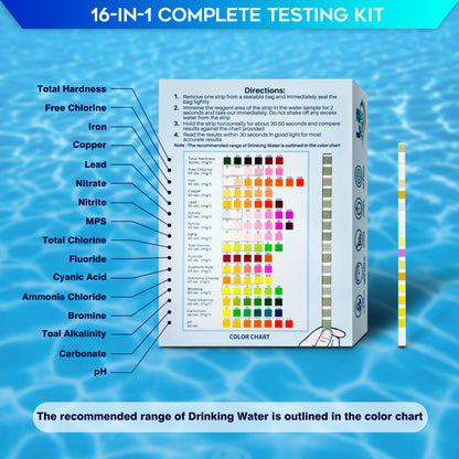 SJ WAVE - 16 IN 1 WATER TEST STRIP KIT (100'S)