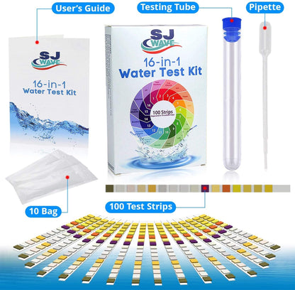 SJ WAVE - 16 IN 1 WATER TEST STRIP KIT (100'S)