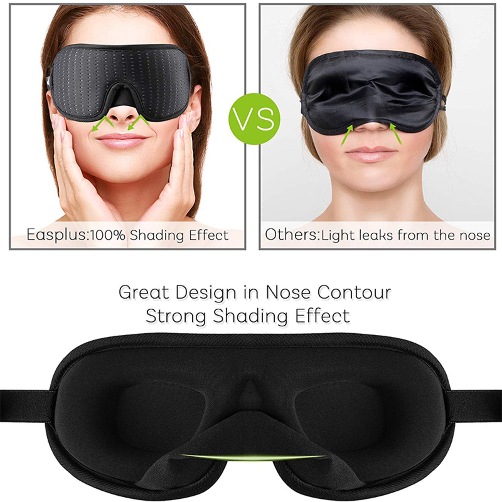 D&A HEALTH - 3D SLEEP EYE MASK WITH BREATHABLE MESH