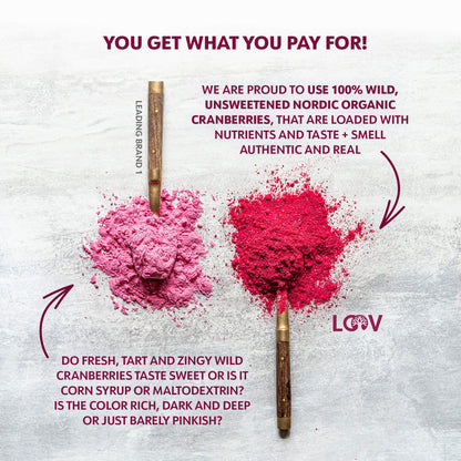 LOOV - ORGANIC WILD CRANBERRY POWDER (FREEZE-DRIED) - 91G