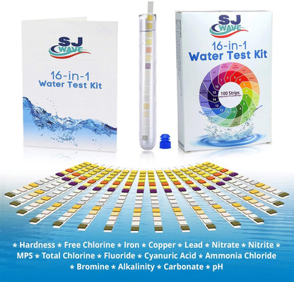 SJ WAVE - 16 IN 1 WATER TEST STRIP KIT (100'S)