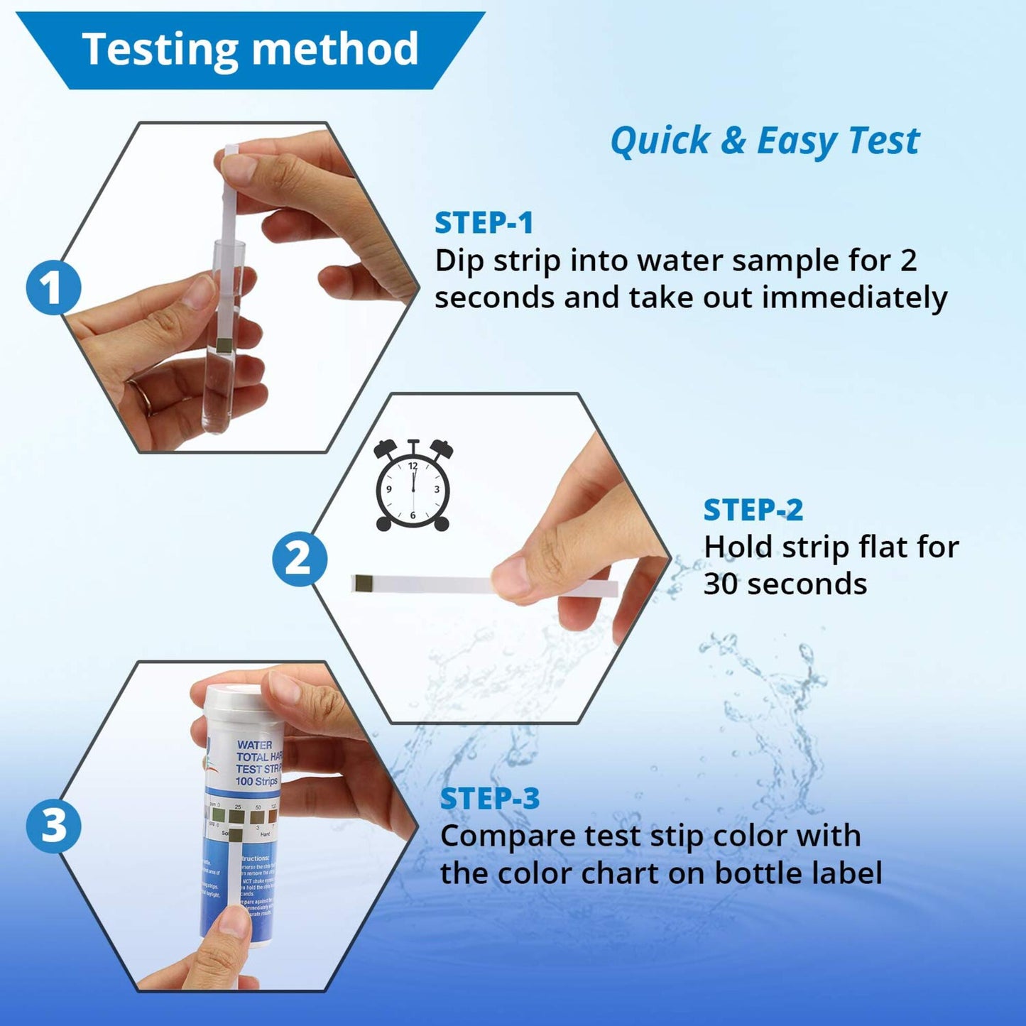 SJ WAVE - WATER TOTAL HARDNESS TEST STRIPS KIT (150'S)