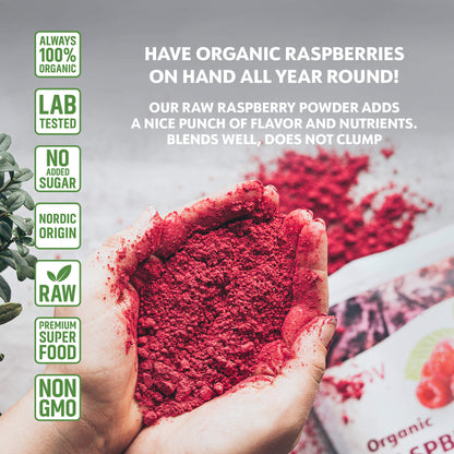 LOOV - ORGANIC RASPBERRY POWDER (FREEZE-DRIED) - 171G