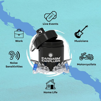 EARGASM HIGH FIDELITY EARPLUGS - SMALLER EARS OR STANDARD SIZE