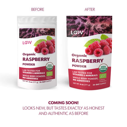 LOOV - ORGANIC RASPBERRY POWDER (FREEZE-DRIED) - 171G