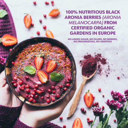 LOOV - ORGANIC ARONIA (CHOKE) BERRY POWDER (FREEZE-DRIED) - 171G