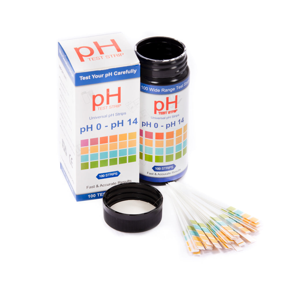 URS - pH 0 to pH 14 - URINE/SALIVA/WATER TEST - 100 STRIPS