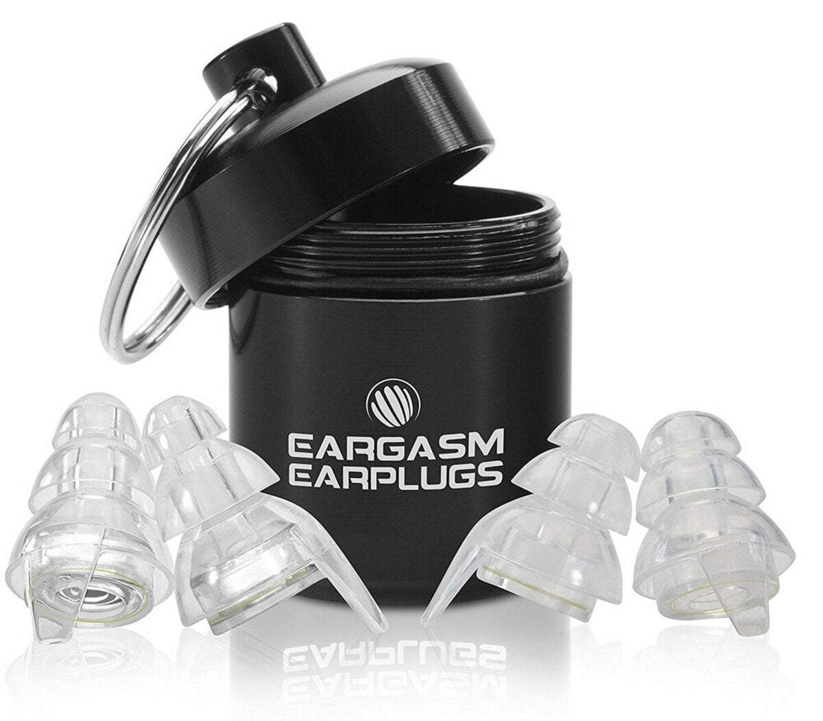 EARGASM HIGH FIDELITY EARPLUGS - SMALLER EARS OR STANDARD SIZE - TRANSPARENT EDITION