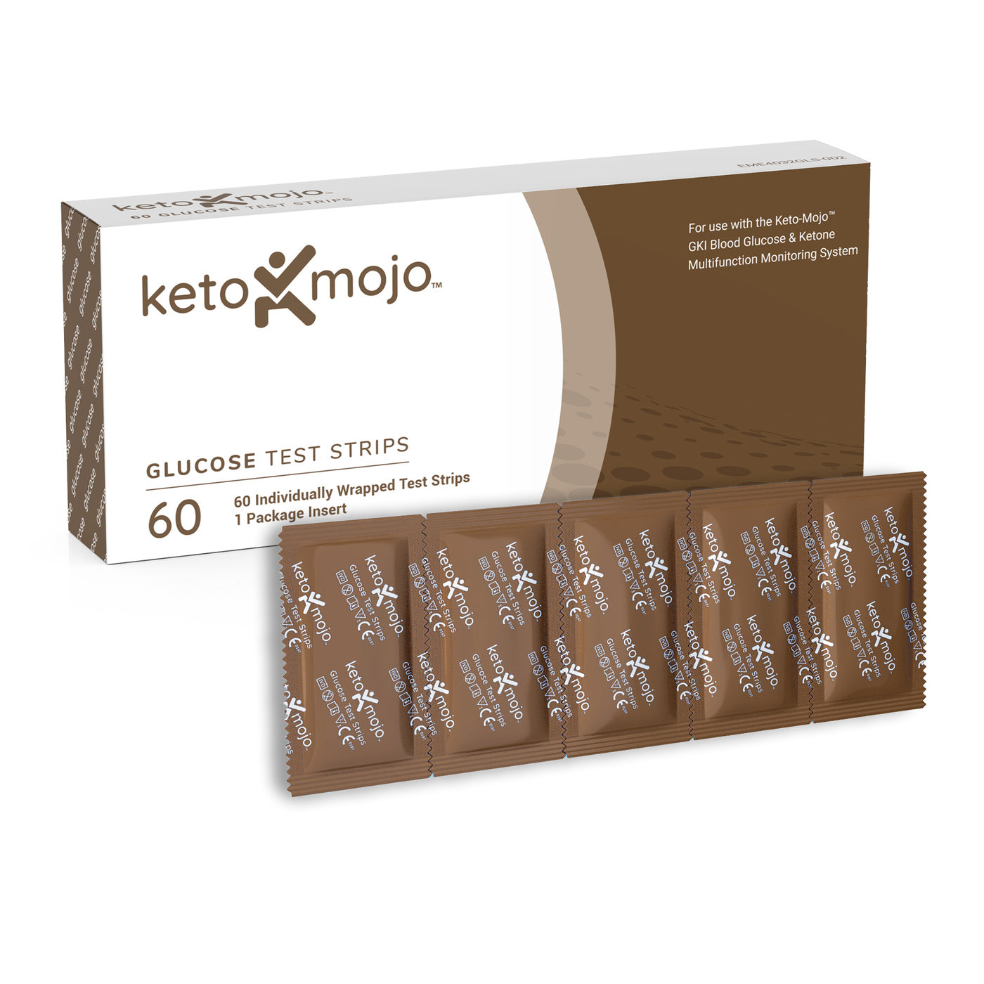 KETO MOJO™ - GKI - BLOOD GLUCOSE TEST STRIPS (60'S)