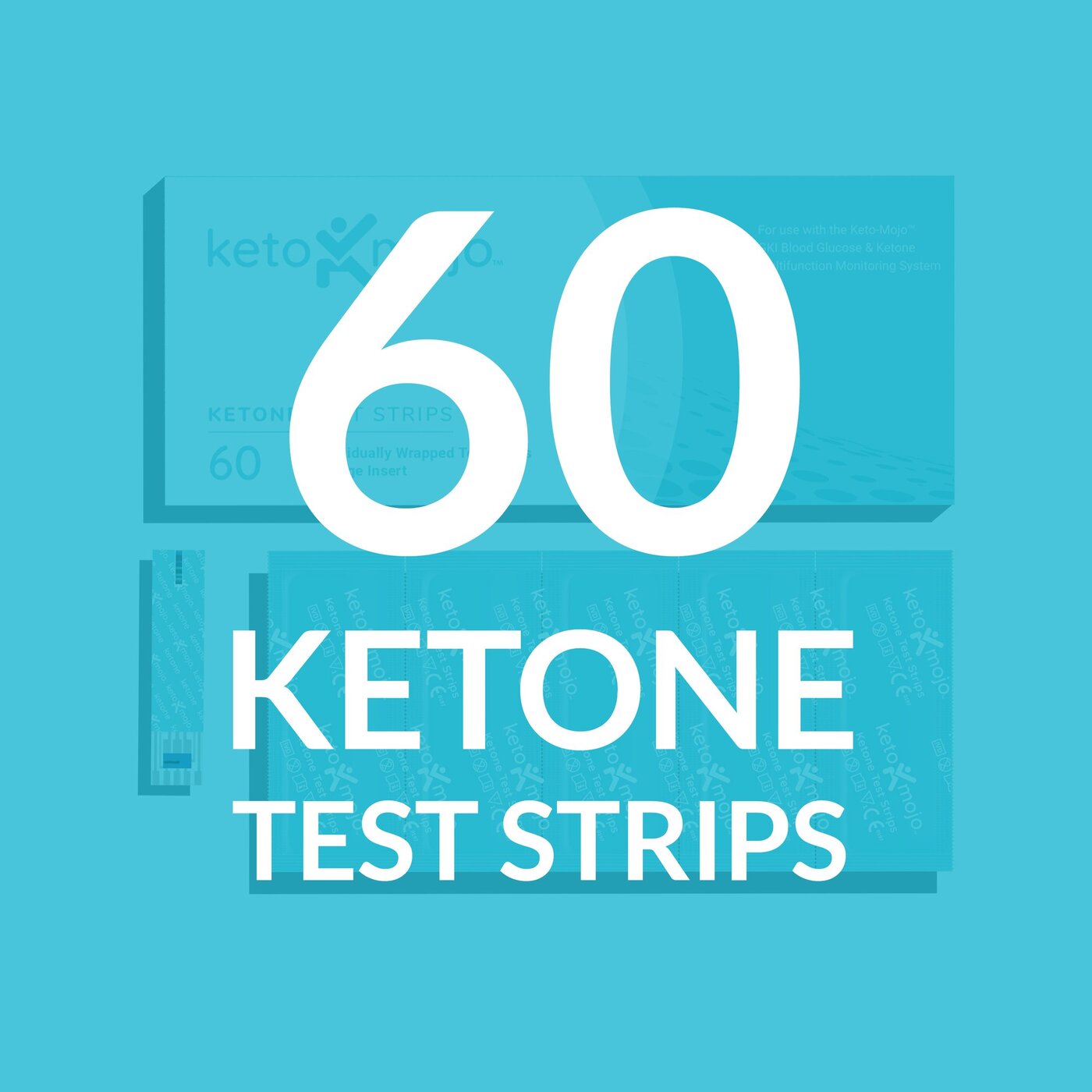 KETO MOJO™ - GKI - BLOOD KETONE TEST STRIPS (60'S) – D&A HEALTH
