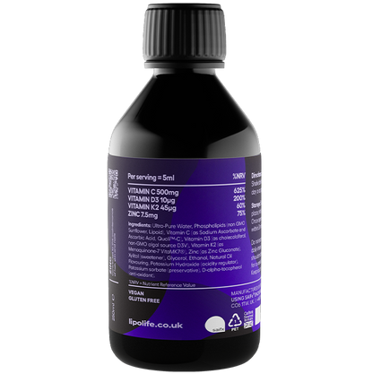LIPO LIFE - LVC3 VITAMIN C, D3, K2 + ZINC
