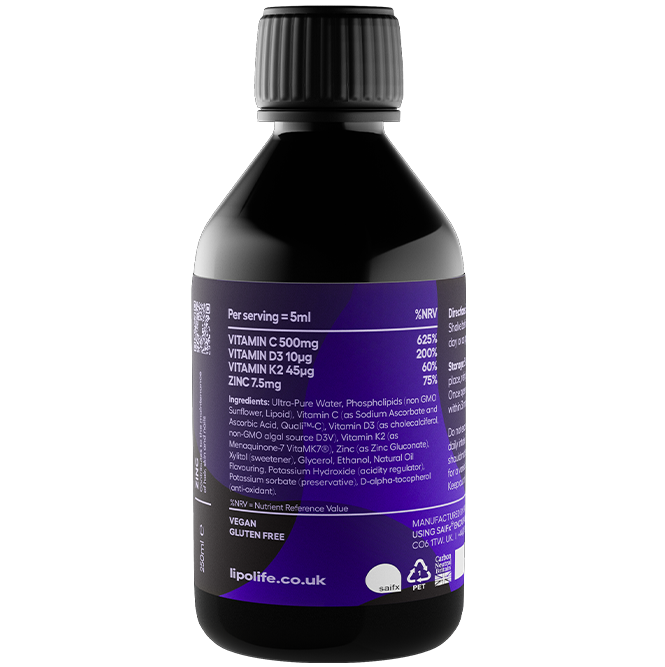 LIPO LIFE - LVC3 VITAMIN C, D3, K2 + ZINC