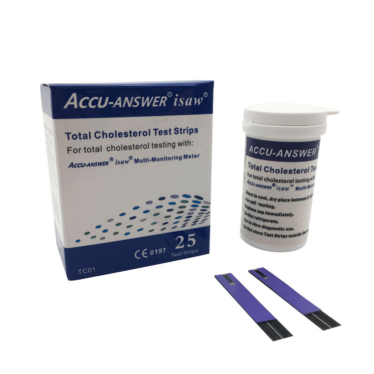 ACCU-ANSWER® ISAW® TOTAL CHOLESTEROL BLOOD TEST STRIPS (10 or 25)