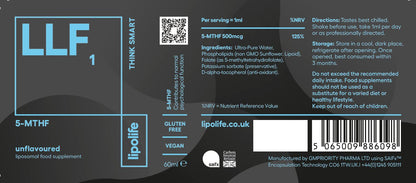LIPO LIFE - LLF1 LIPOSOMAL 5-MTHF (FOLATE)